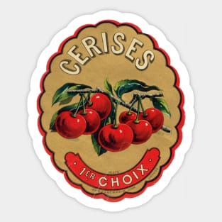 Retro poster - pub - vintage - Cherries - Fruit - Sticker